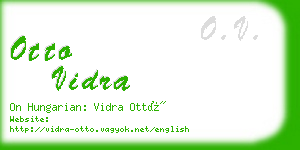 otto vidra business card